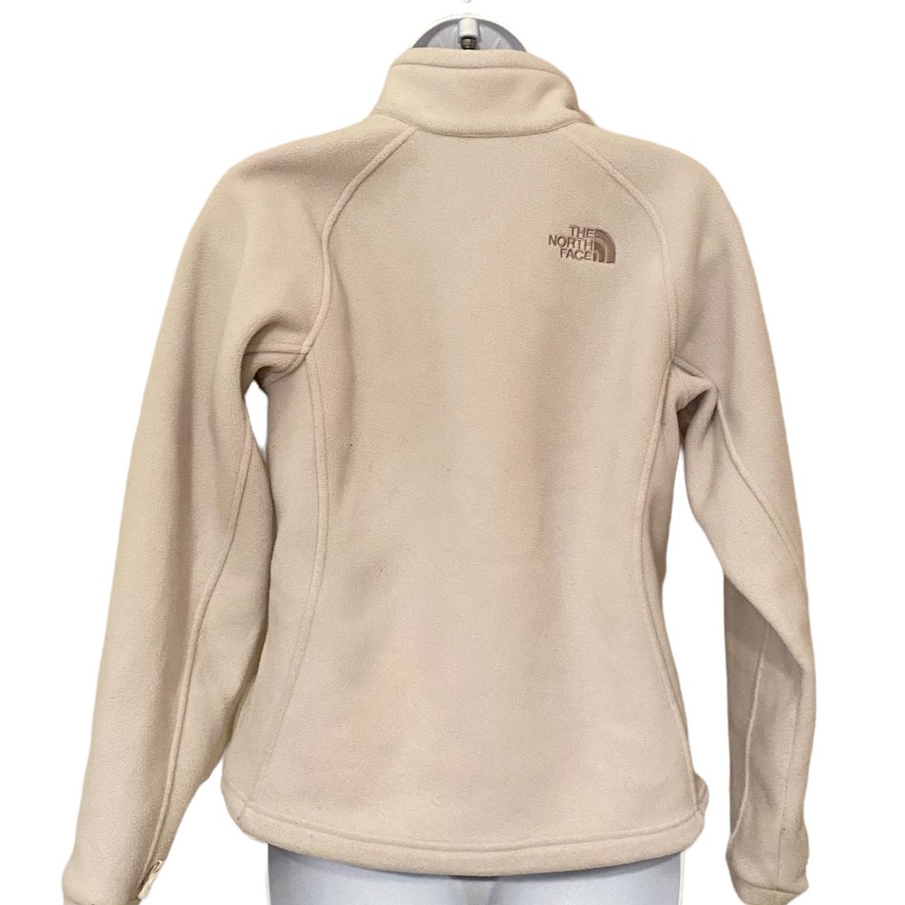 THE NORTH FACE FLEECE JACKET IVORY & GRAY FULL ZIP WITH POCKETS WOMENS XS - Picture 7 of 16